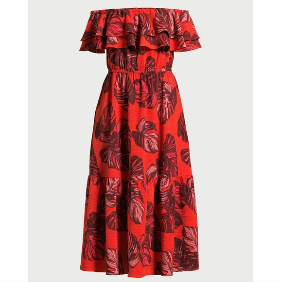 sofia by sofia vergara Dresses & Skirts - Sofia Vergara Ruffle Off Shoulder Maxi Dress